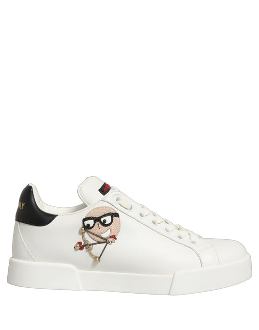 Sneakers by Dolce & Gabbana for women in calfskin leather black & white features an timeless silhouette from the Women's Low Top Calfskin Leather Sneakers collection, showcasing a signature low-top style with an timeless finish.