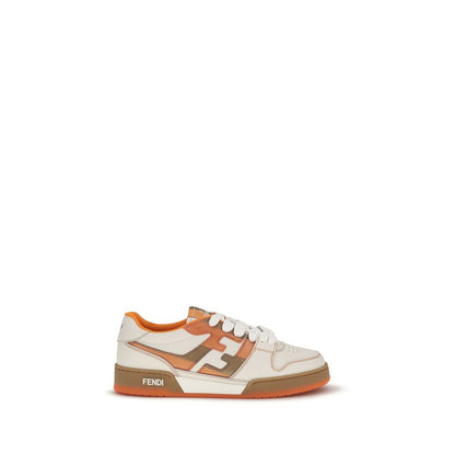 Athletic Sneakers by Fendi for men in grained & suede leather multicolor & transparent presents a sleek silhouette, perfectly capturing the athletic style essence of Men's Athletic Grained & Suede Leather Sneakers with its sleek design and premium finish.