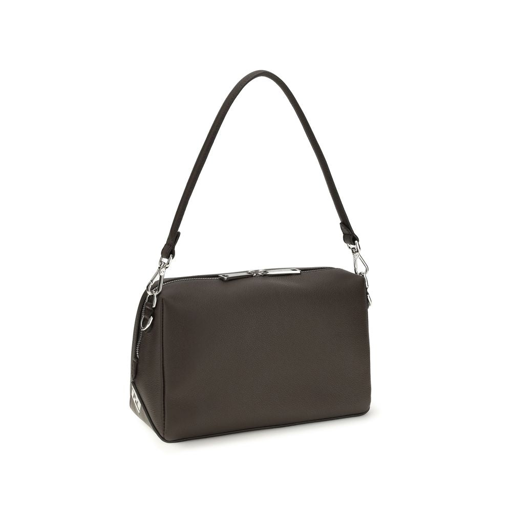 Shoulder Bag by Fendi for men in bos taurus calf leather black, brown, palladium & signature features a effortless chic silhouette with a secure zipper, ample , and versatile shoulder-strap, handle, adjustable-strap & detachable-strap for a effortless chic finish.