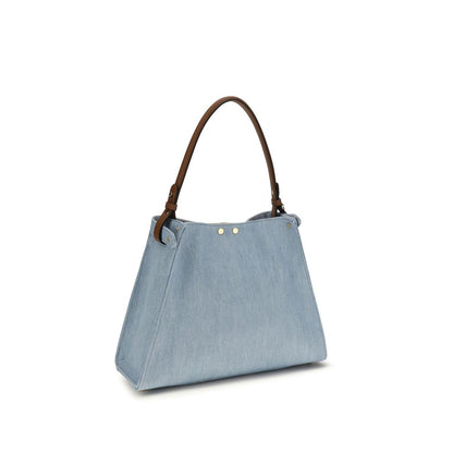Shoulder Bag by Fendi for women in denim & bos taurus suede calfskin leather blue & gold features a effortless sophistication silhouette, secured by a with ample and versatile shoulder-strap, adjustable-strap & handle for a effortless sophistication finish.