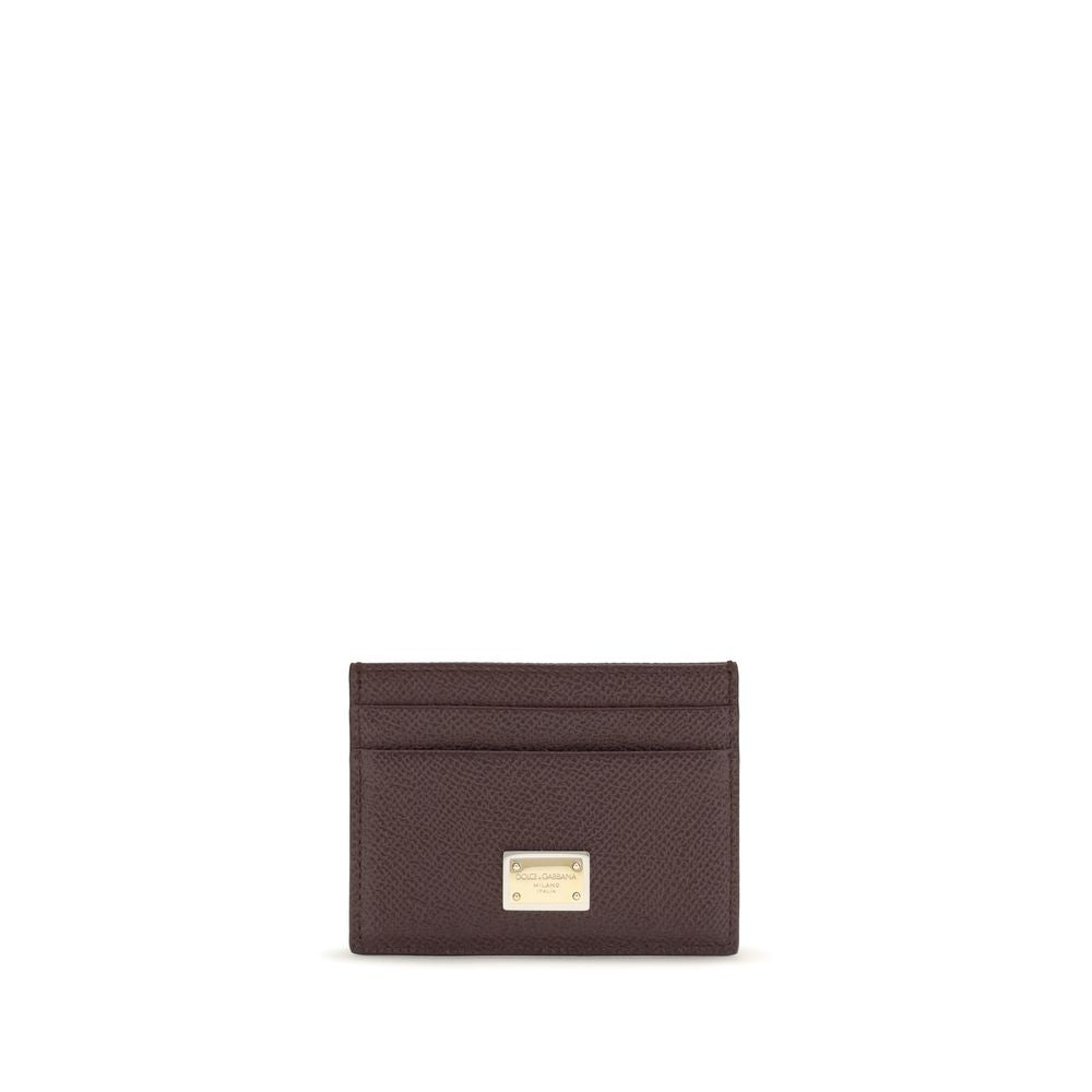 Cardholder Wallet by Dolce & Gabbana for women in bos taurus calf leather black presents a refined silhouette, artfully capturing the essence of the Bos Taurus Calf Leather Cardholder Wallet design with sophisticated card-organization compact-design for a refined look.