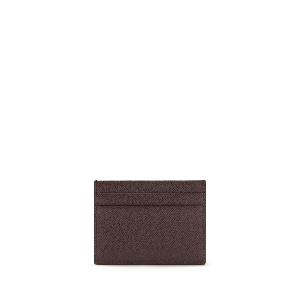 Cardholder Wallet by Dolce & Gabbana for women in bos taurus calf leather black presents a refined silhouette, artfully capturing the essence of the Bos Taurus Calf Leather Cardholder Wallet design with sophisticated card-organization compact-design for a refined look.