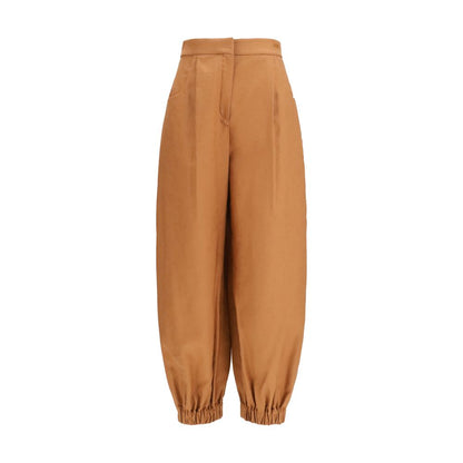 Fendi Women's Oversized Linen & Cotton Casual Pants - Brown