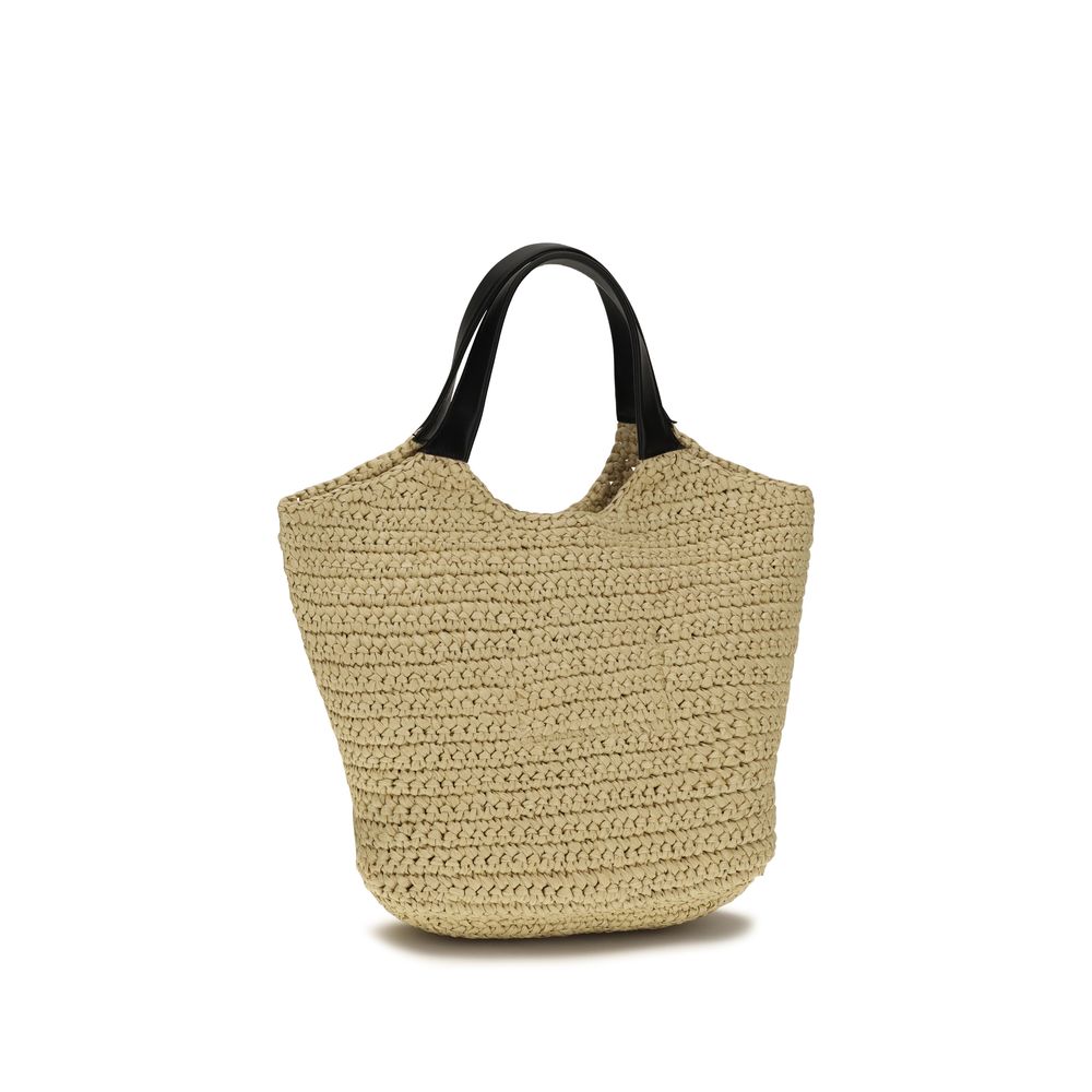 Mni Tote Shoulder Bag by Balmain for women in leather & viscose beige & signature features an effortlessly chic silhouette with a secure , ample , and versatile handle for effortlessly chic everyday luxury.
