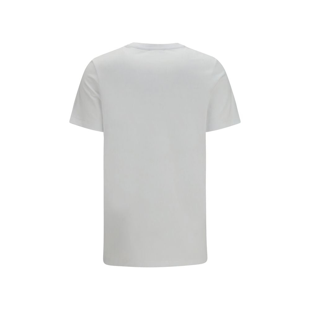 T-Shirt by Balmain for women in cotton white & signature showcases a fashionable silhouette, elegantly detailed with a fashionable and round crew neckline for a sophisticated, high-fashion look.