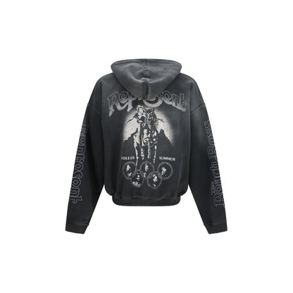 Sweatshirt Hoodie by Represent for men in cotton gray & print features an luminous silhouette, showcasing a sophisticated hooded neckline and for a truly luminous look.