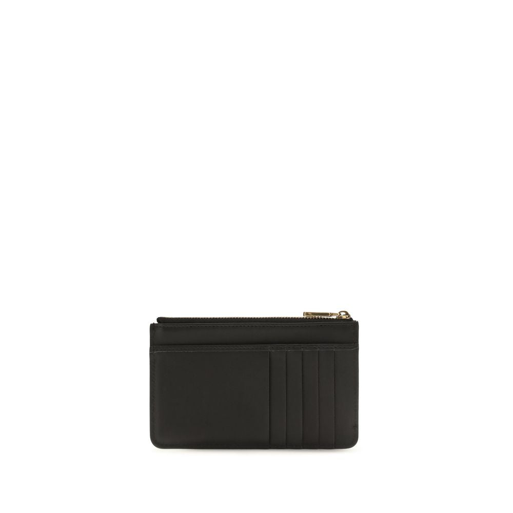 Cardholder Wallet by Dolce & Gabbana for women in bos taurus calf leather black presents a refined silhouette, artfully capturing the essence of the Bos Taurus Calf Leather Cardholder Wallet design with sophisticated card-organization compact-design for a refined look.
