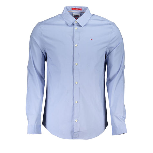 Tommy Hilfiger Azure Cotton Men's Shirt