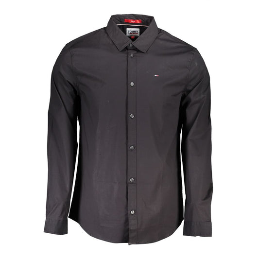 Tommy Hilfiger Black Cotton Men's Shirt