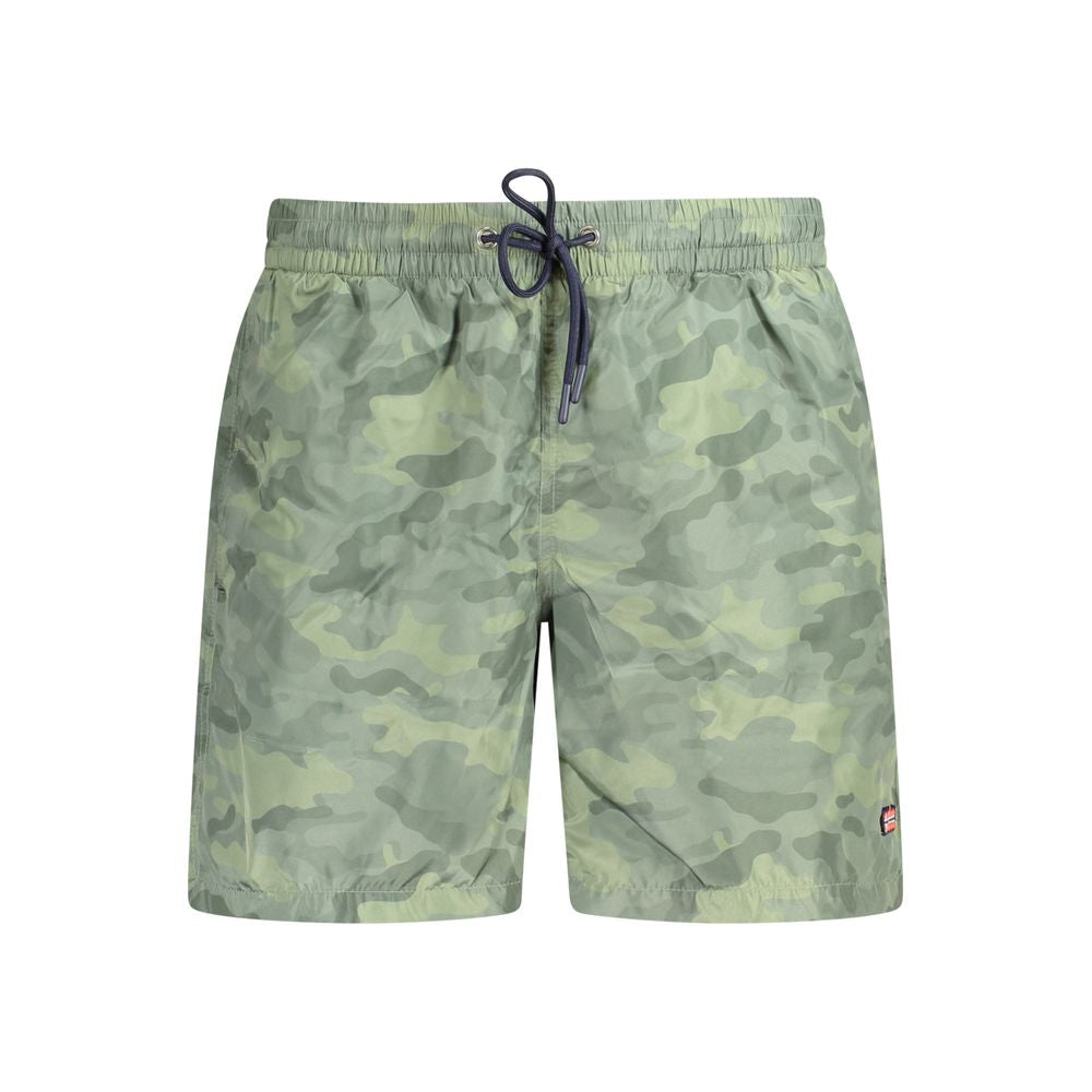 Shorts by Norway 1963 for men in polyester green features an modern and modern short with a to create a sophisticated, modern silhouette for the modern wardrobe.