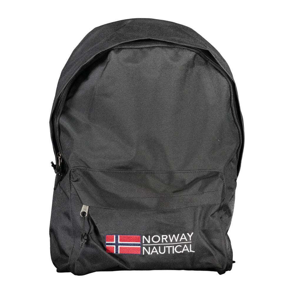 Backpack by Norway 1963 for men in polyester black showcases a stately Polyester Backpack design, featuring a secure zipper with stately and versatile handle, backpack-strap & adjustable-strap.