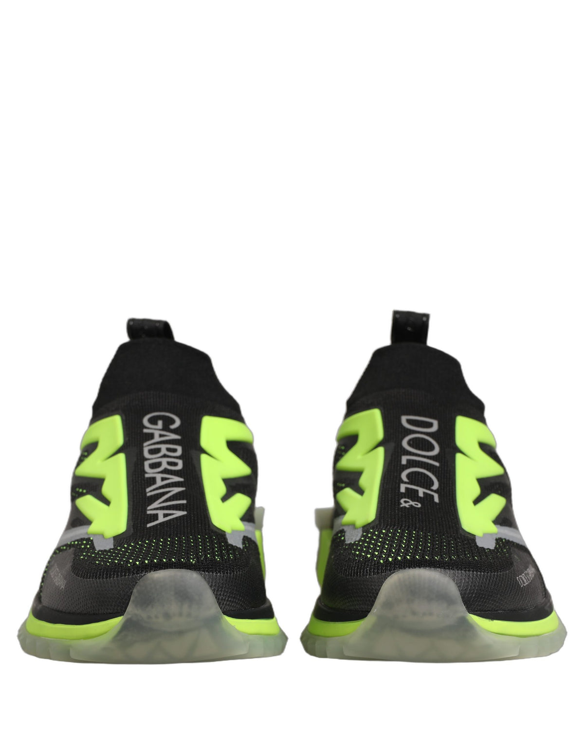 Dolce & Gabbana Men's Low Top Slip On Nylon Polyester Polyurethane Rubber & Viscose Sneakers - Black Green