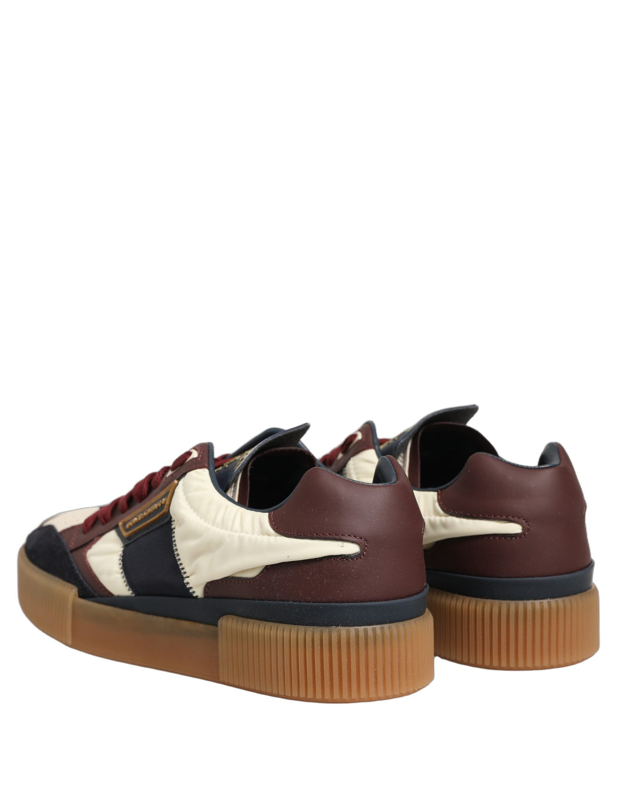Dolce & Gabbana Men's Low Top Nylon Viscose Calf & Goat Leather Sneakers - Multicolor