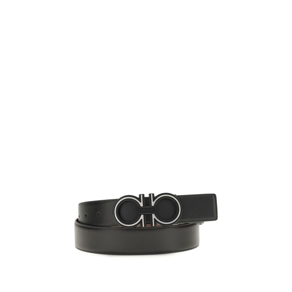 Belt by Ferragamo for men in bos taurus calf leather blue features a bohemian chic silhouette, showcasing the bohemian chic Gancini Bos Taurus Calf Leather Belt design with a sophisticated bohemian chic finish.