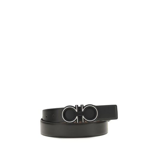 Belt by Ferragamo for men in bos taurus calf leather blue features a bohemian chic silhouette, showcasing the bohemian chic Gancini Bos Taurus Calf Leather Belt design with a sophisticated bohemian chic finish.