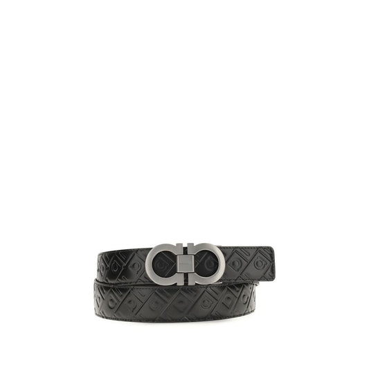Belt by Ferragamo for men in bos taurus calf leather black features a versatile silhouette, artfully showcasing the versatile design of the Gancini Bos Taurus Calf Leather Belt for a sophisticated, premium finish.