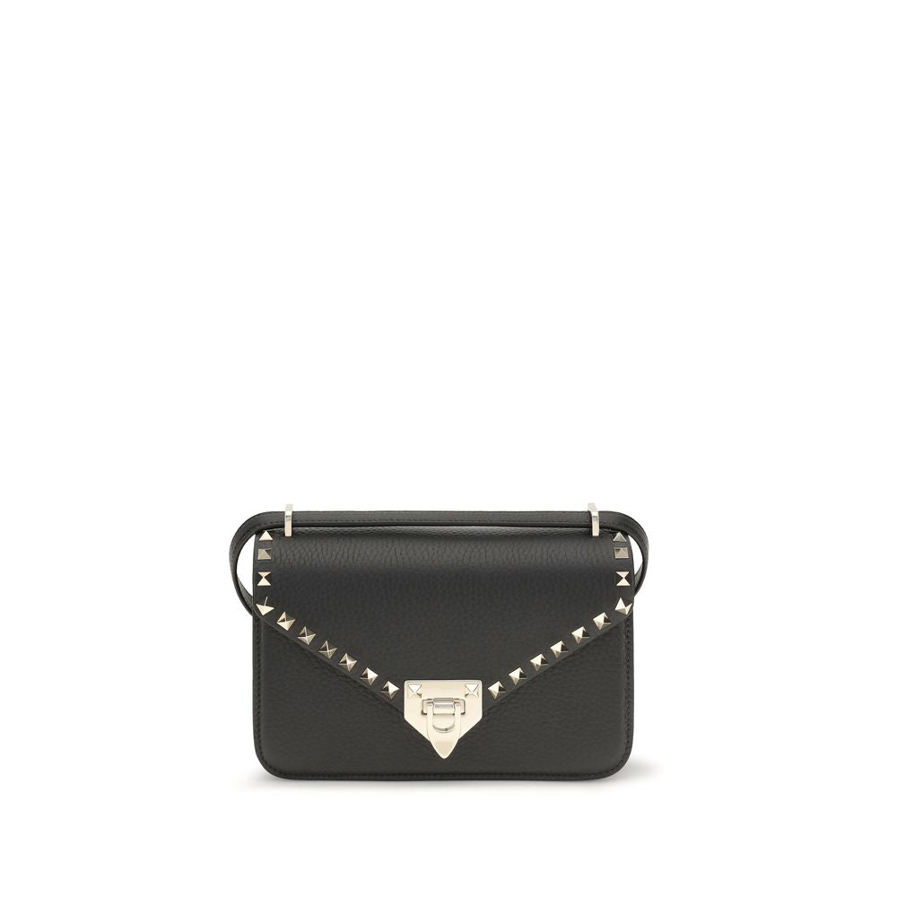 Mini Shoulder Bag by Valentino Garavani for women in bio-acetate cotton & bos taurus calfskin leather black & signature features a effortless sophistication silhouette, secured by a hook with ample and versatile shoulder-strap & adjustable-strap for a effortless sophistication finish.