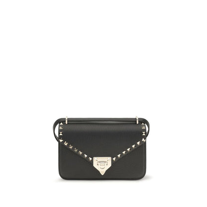 Mini Shoulder Bag by Valentino Garavani for women in bio-acetate cotton & bos taurus calfskin leather black & signature features a effortless sophistication silhouette, secured by a hook with ample and versatile shoulder-strap & adjustable-strap for a effortless sophistication finish.