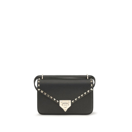 Mini Shoulder Bag by Valentino Garavani for women in bio-acetate cotton & bos taurus calfskin leather black & signature features a effortless sophistication silhouette, secured by a hook with ample and versatile shoulder-strap & adjustable-strap for a effortless sophistication finish.