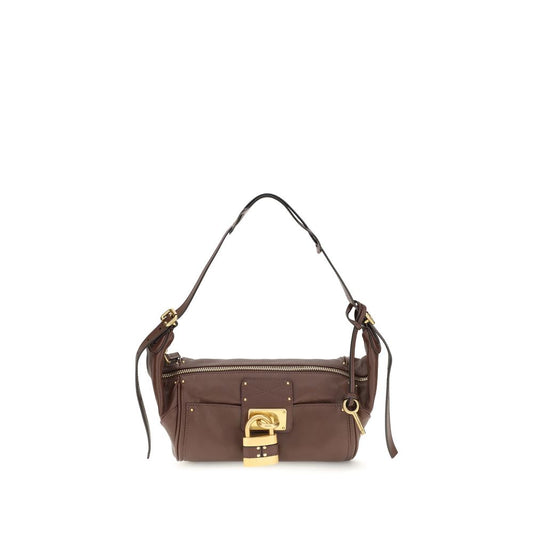 Small Shoulder Bag by Chloé for women in bos taurus calf leather brown & signature features a distinguished silhouette, showcasing a secure zipper & buckle and distinguished with versatile shoulder-strap for a distinguished finish.