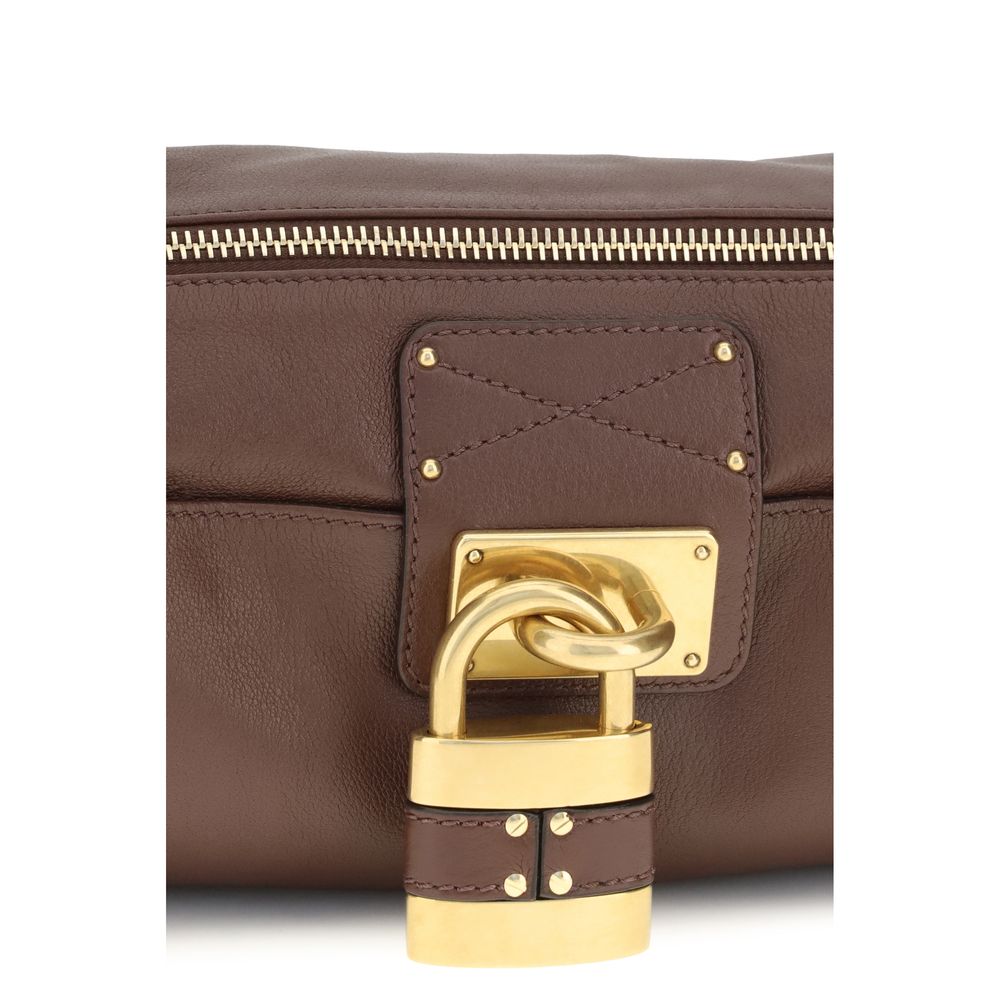 Small Shoulder Bag by Chloé for women in bos taurus calf leather brown & signature features a effortless chic silhouette with a secure zipper & buckle, ample , and versatile shoulder-strap for a effortless chic finish.