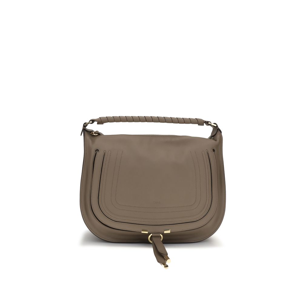 Large Shoulder Flap Bag by Chloé for women in bos taurus calfskin leather beige & signature features a effortless chic silhouette with a secure flap & zipper, ample external-pockets, and versatile shoulder-strap for a effortless chic finish.