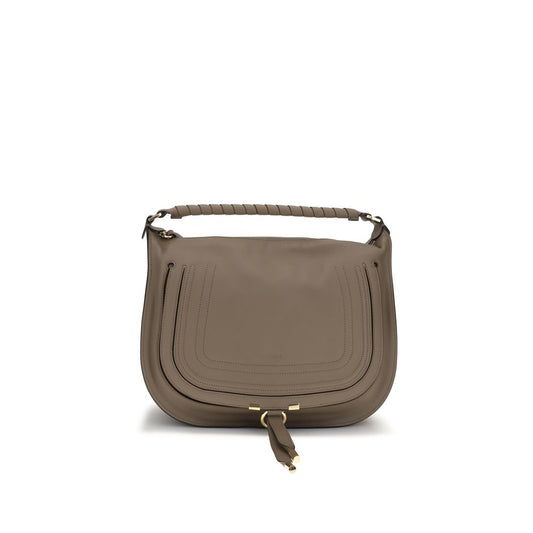 Large Shoulder Flap Bag by Chloé for women in bos taurus calfskin leather beige & signature features a effortless chic silhouette with a secure flap & zipper, ample external-pockets, and versatile shoulder-strap for a effortless chic finish.