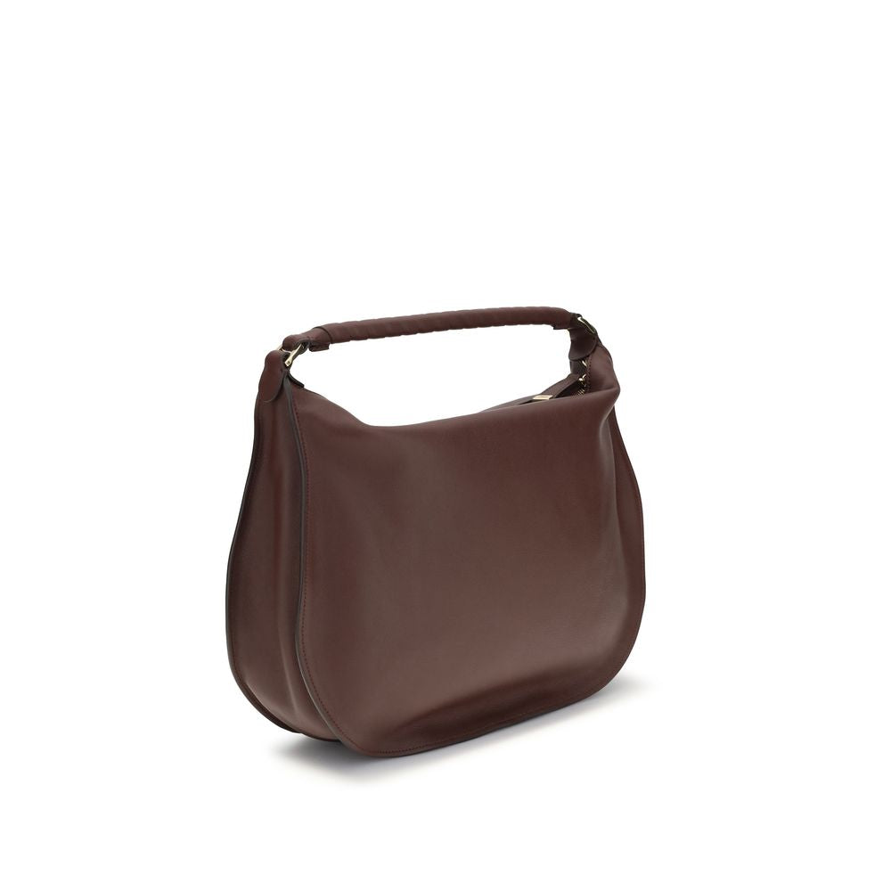 Large Shoulder Flap Bag by Chloé for women in bos taurus calfskin leather brown features a enviable silhouette, showcasing a secure flap & zipper, ample external-pockets, and enviable shoulder-strap for a enviable finish.