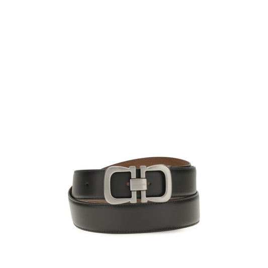 Belt by Ferragamo for men in bos taurus calf leather black features a artisanal-chic design, artfully capturing the essence of the Gancini Bos Taurus Calf Leather Belt with a artisanal-chic finish.