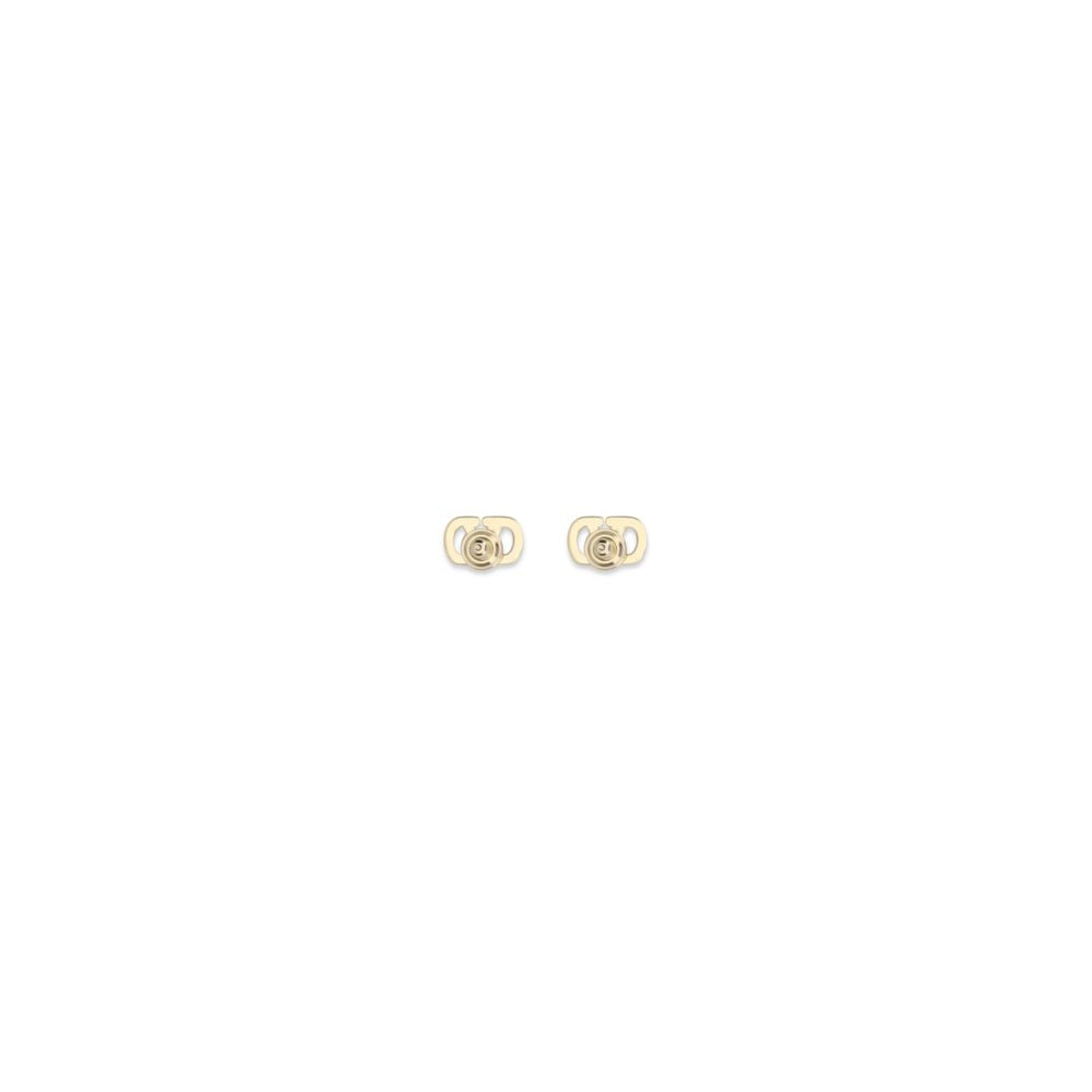 Earrings by Valentino Garavani for women in bos taurus calfskin crocodile nappa leather gold & signature presents a resplendent silhouette, artfully capturing the essence of the V Logo Women's Stud Gold Brass Earrings with a resplendent stud for a sophisticated look.