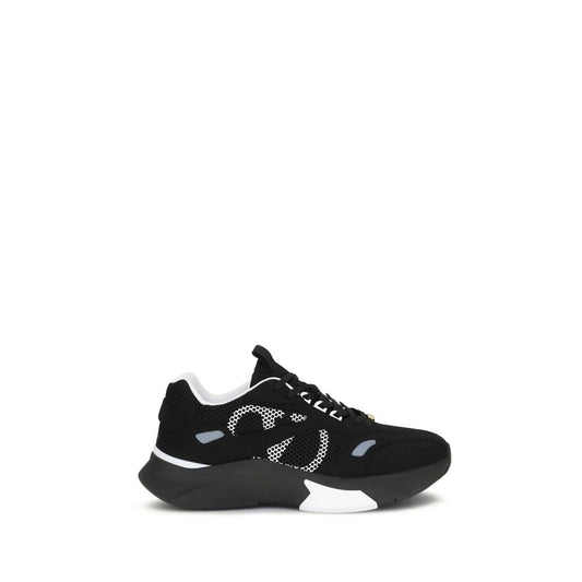 Athletic Sneakers by Valentino Garavani for men in suede leather black, gold, signature-print & print features an exquisite silhouette, showcasing the premium low-top style of the V Logo Men's Low Top Suede Leather Athletic Sneakers with an exquisite finish.