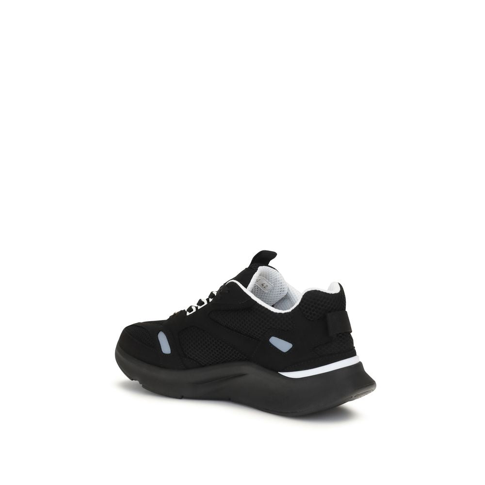 Athletic Sneakers by Valentino Garavani for men in suede leather black, gold, signature-print & print presents a sleek silhouette, perfectly capturing the low-top style essence of V Logo Men's Low Top Suede Leather Athletic Sneakers with its sleek design and premium finish.