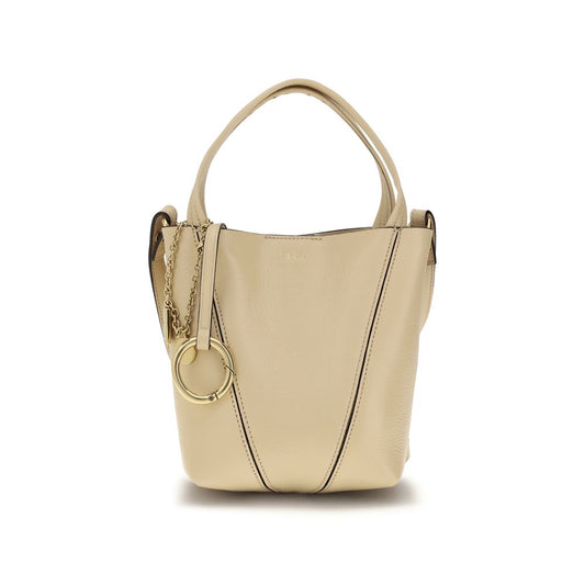 Shoulder Bag by Chloé for women in bos taurus grained leather beige, monogram & print features a distinguished silhouette, showcasing a secure magnetic & button and distinguished single-compartment with versatile shoulder-strap, handle & adjustable-strap for a distinguished finish.