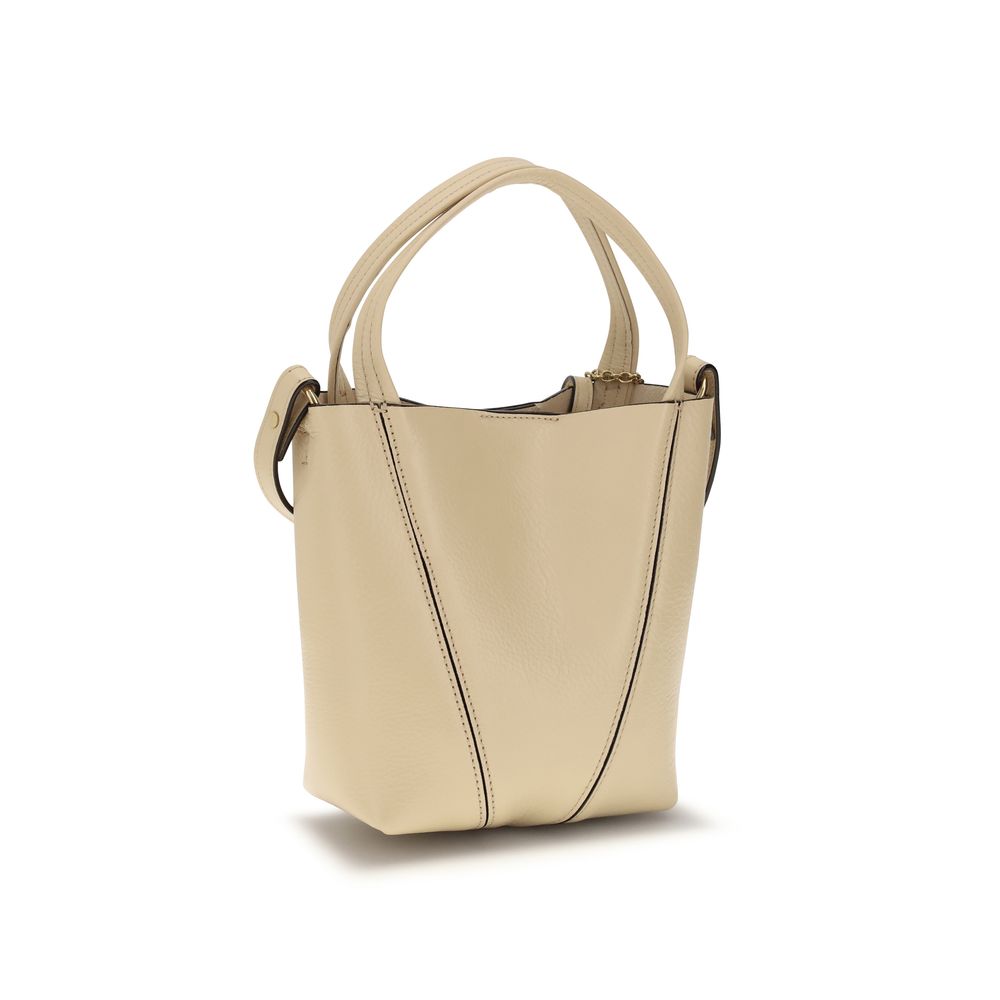 Shoulder Bag by Chloé for women in bos taurus grained leather beige, monogram & print features a effortless chic silhouette with a secure magnetic & button, ample single-compartment, and versatile shoulder-strap, handle & adjustable-strap for a effortless chic finish.