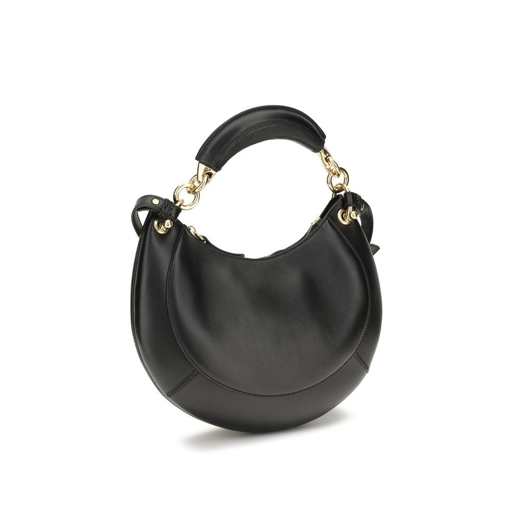 Shoulder Bag by Chloé for women in bio-acetate cotton & bos taurus calf leather black & signature presents a versatile silhouette, showcasing a secure buckle and versatile cardholder with versatile shoulder-strap & adjustable-strap for a sophisticated look.