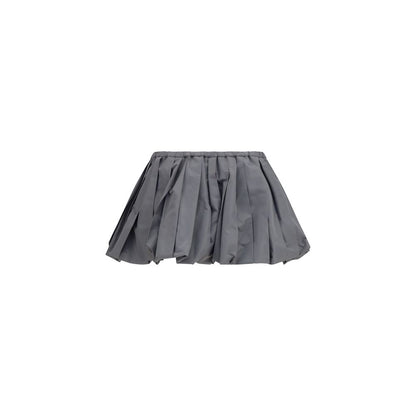 Skirt by Miu Miu for women in polyester gray features a captivating silhouette, showcasing the captivating Women's Polyester Mini Skirt design with a sophisticated mini for a captivating look.