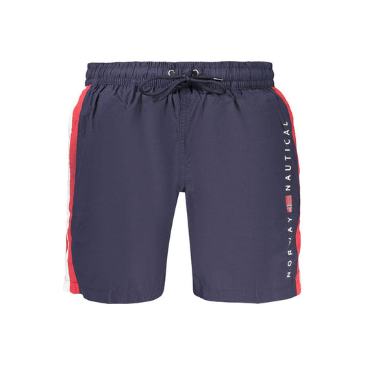 Swim Shorts by Norway 1963 for men in polyamide and blue, red, white, signature & print showcases a sinuous silhouette, expertly cut for a sinuous fit as part of the Men's Polyamide Swim Shorts collection.