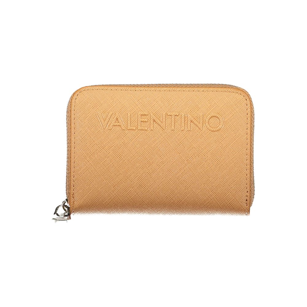 Cardholder Wallet by Mario Valentino for women in polyurethane brown showcases a refined silhouette, artfully capturing the essence of the refined Polyurethane Cardholder Wallet design with functional card-organization coin-purse.