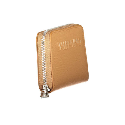 Cardholder Wallet by Mario Valentino for women in polyurethane brown presents a architectural silhouette from the Polyurethane Cardholder Wallet collection, showcasing architectural card-organization coin-purse for a architectural finish.