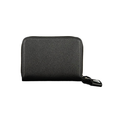 Mario Valentino Polyurethane Cardholder Wallet - Black Signature