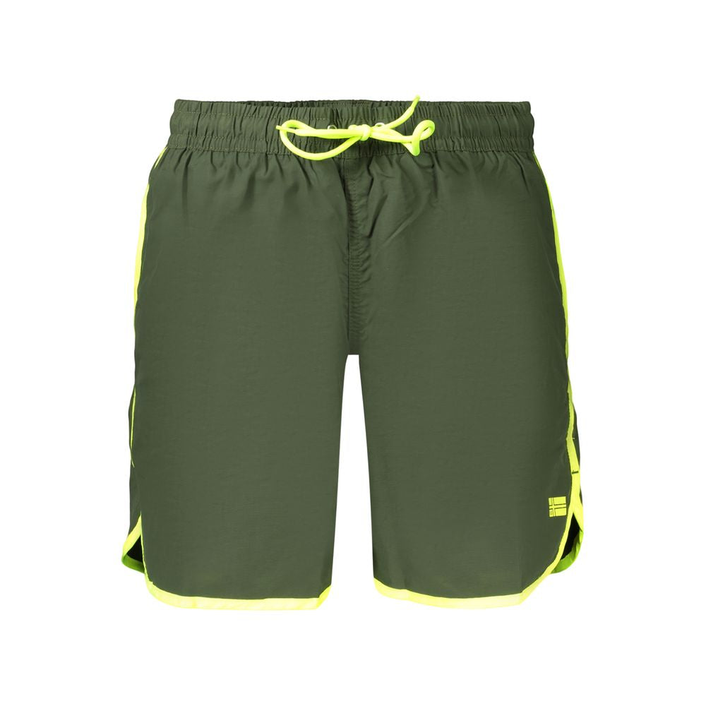 Swim Shorts by Norway 1963 for men in polyamide green & print presents a beach chic silhouette from the Men's Polyamide Swim Shorts collection, showcasing a beach chic cut for a refined poolside look.