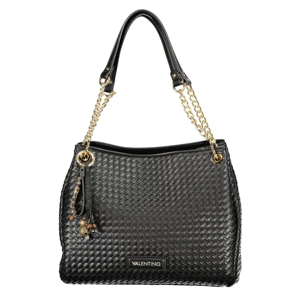 Mario Valentino Polyurethane Cotton Handbag - Black