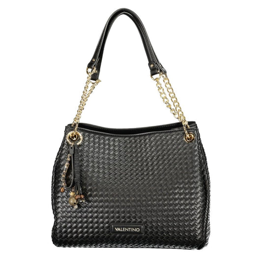 Mario Valentino Polyurethane Cotton Handbag - Black