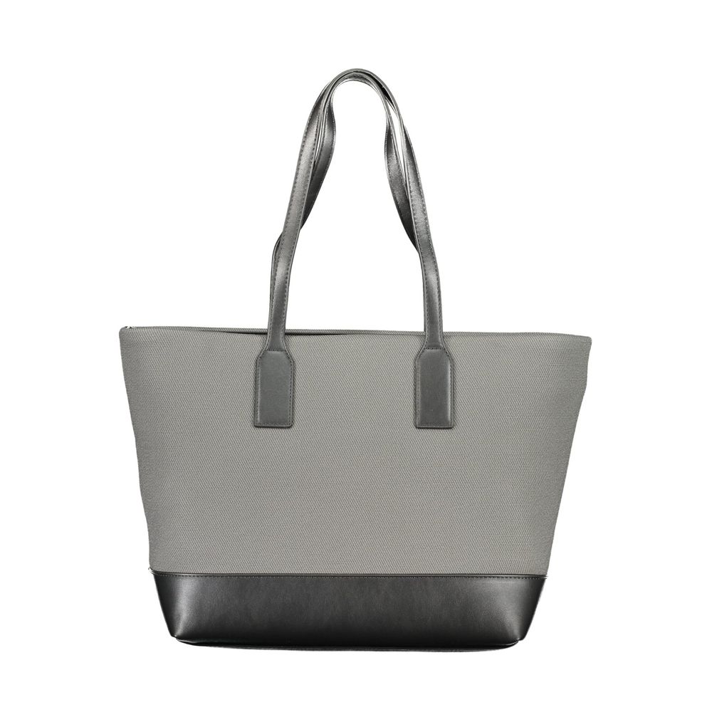 Shoulder Handbag by Mario Valentino for women in polyurethane black features a ornamental silhouette, showcasing a secure zipper, ample document-holder & internal-pockets, and ornamental shoulder-strap & handle for a sophisticated look.