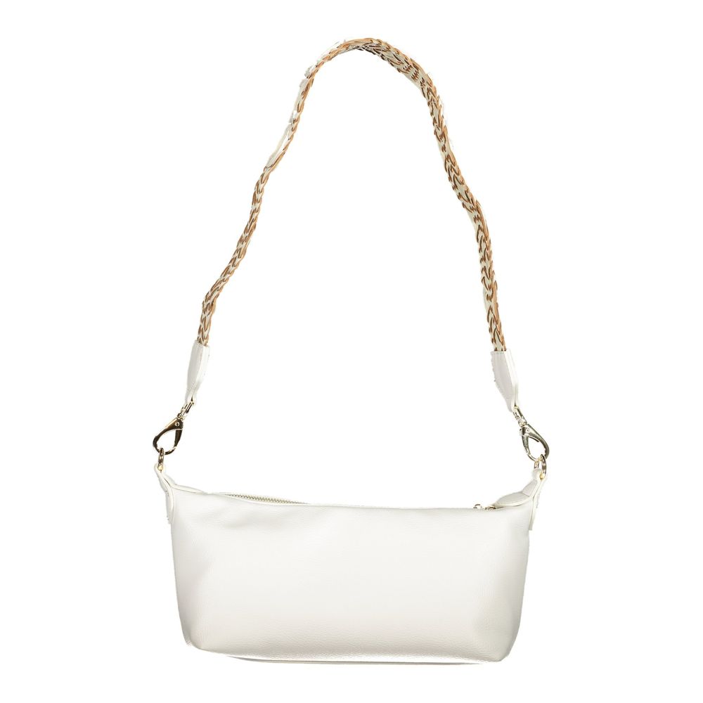 Handbag by Mario Valentino for women in polyurethane white & signature features a exquisite silhouette, showcasing a secure zipper and exquisite external-pockets & internal-pockets with versatile shoulder-strap, adjustable-strap, detachable-strap & handle for a exquisite finish.