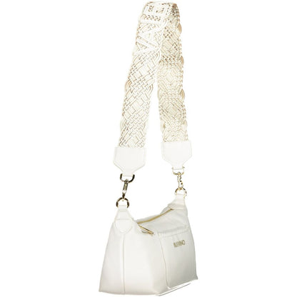 Handbag by Mario Valentino for women in polyurethane white & signature presents a ornamental silhouette, showcasing a secure zipper, ample external-pockets & internal-pockets, and versatile shoulder-strap, adjustable-strap, detachable-strap & handle for a ornamental finish.