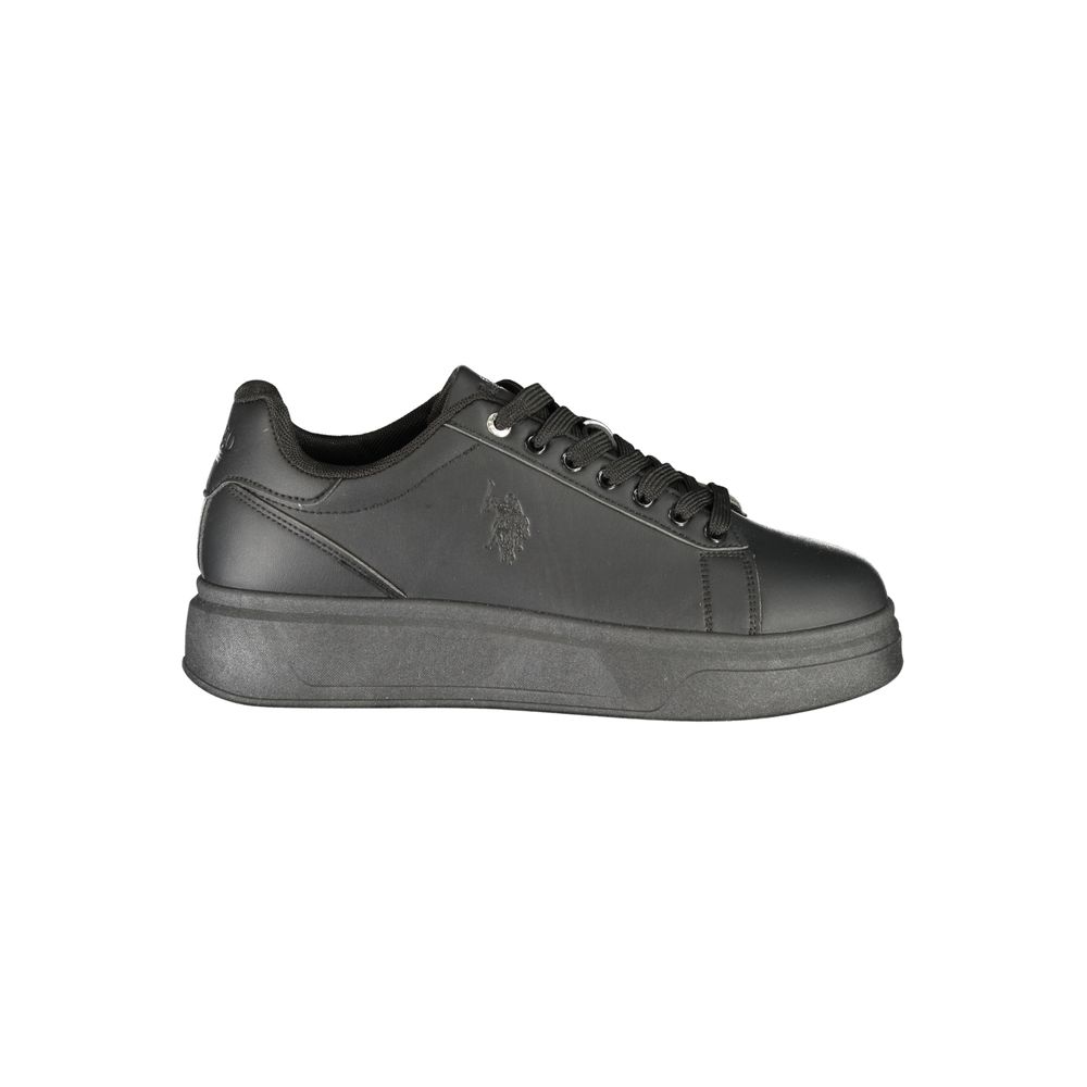 Athletic Sneakers by U.S. POLO ASSN. for men in polyester black & print showcases an impeccable silhouette, defined by an impeccable athletic style design that perfectly captures the essence of the Men's Athletic Polyester Sneakers.