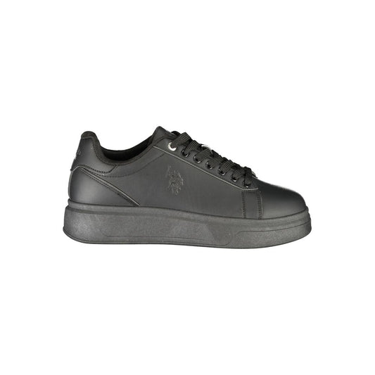Athletic Sneakers by U.S. POLO ASSN. for men in polyester black & print showcases an impeccable silhouette, defined by an impeccable athletic style design that perfectly captures the essence of the Men's Athletic Polyester Sneakers.