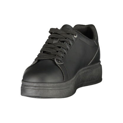 Athletic Sneakers by U.S. POLO ASSN. for men in polyester black & print features an stately silhouette, showcasing the signature athletic style of the Men's Athletic Polyester Sneakers collection with a truly stately finish.