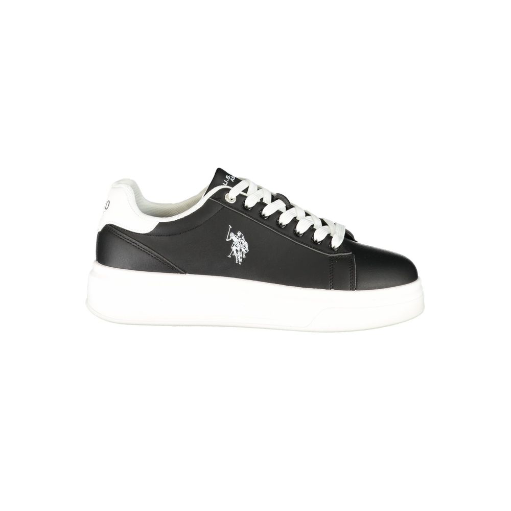 Athletic Sneakers U.S. POLO ASSN. men polyester black, white & print featuring a avant-garde Men's Athletic Polyester Sneakers design with a avant-garde athletic style for a refined finish.